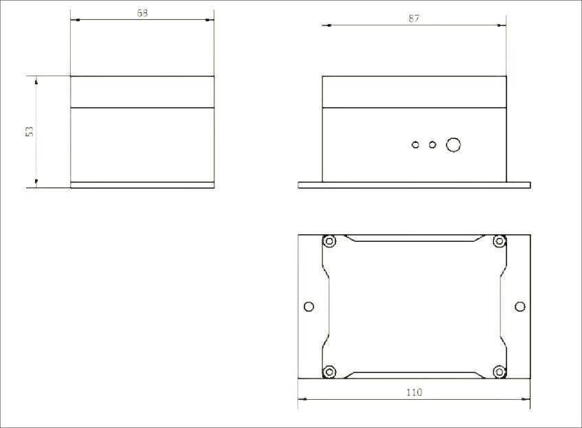 CA-ZD62 blasting vibration sensor and outline drawing